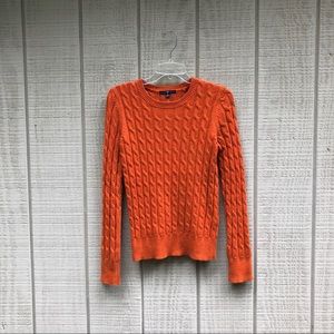 GAP Thanksgiving pumpkin orange cable knit sweater